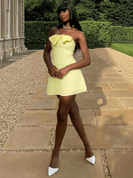 Mini Jurk met Strikdetail en Elastische Taille - Mini Dresses - Jurkjes.co