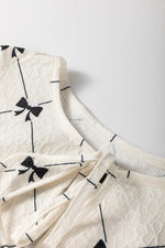 Mini Jurk met Strikpatroon en Puff Mouwen - Mini Dresses - Jurkjes.co