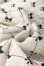 Mini Jurk met Strikpatroon en Puff Mouwen - Mini Dresses - Jurkjes.co