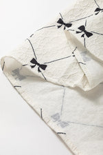 Mini Jurk met Strikpatroon en Puff Mouwen - Mini Dresses - Jurkjes.co