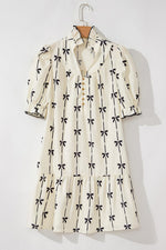 Mini Jurk met Strikpatroon - Mini Dresses - Jurkjes.co