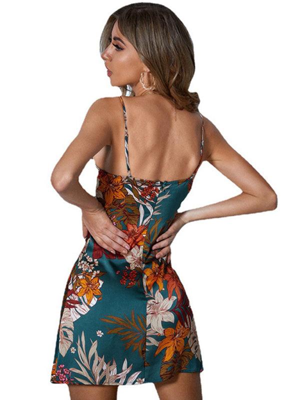 Mini Jurk met Tropische Print - Group6 - Jurkjes.co