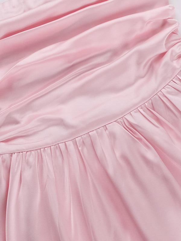 Mini Jurk met Tube Top en Effen Kleur - Mini Dresses - Jurkjes.co