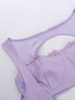 Mini Jurk met Uitsnede en Effen Kleur - Bodycon Dresses - Jurkjes.co