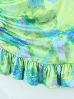 Mini Jurk met V-hals en Abstracte Print - Mini Dresses - Jurkjes.co