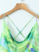 Mini Jurk met V-hals en Abstracte Print - Mini Dresses - Jurkjes.co