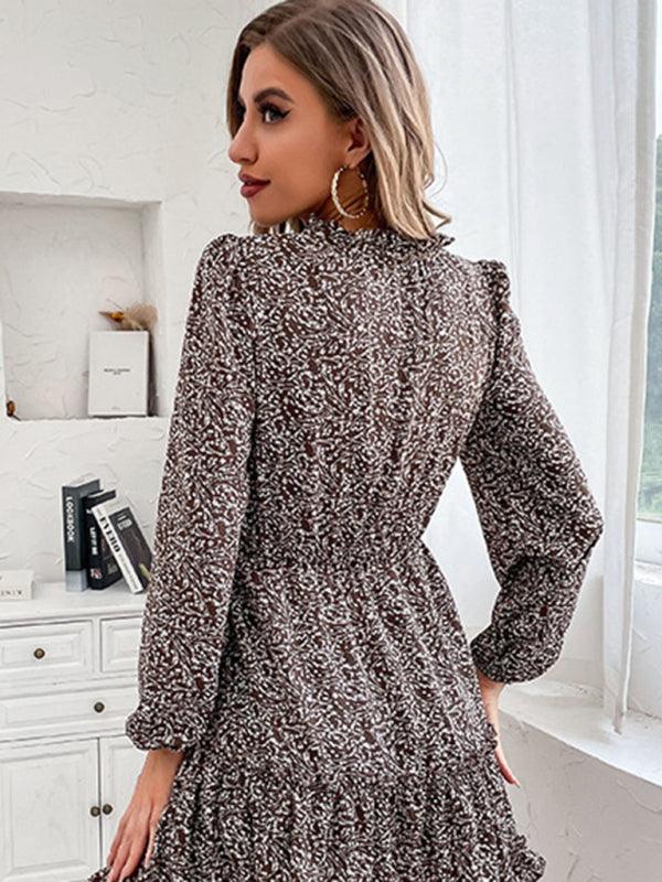 Mini Jurk met V-hals en Bloemenprint - Group10 - Jurkjes.co