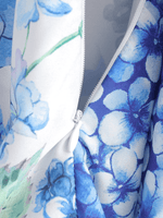 Mini Jurk met V-hals en Bloemenprint - Group14 - Jurkjes.co