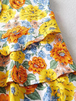 Mini Jurk met V-hals en Bloemenprint - Group14 - Jurkjes.co