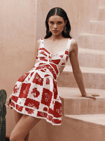 Mini Jurk met V-hals en Bloemenprint - Maxi Dresses - Jurkjes.co