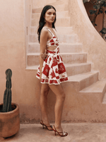 Mini Jurk met V-hals en Bloemenprint - Maxi Dresses - Jurkjes.co