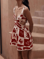 Mini Jurk met V-hals en Bloemenprint - Maxi Dresses - Jurkjes.co