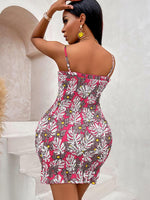 Mini Jurk met V-hals en Bloemenprint - Mini Dresses - Jurkjes.co