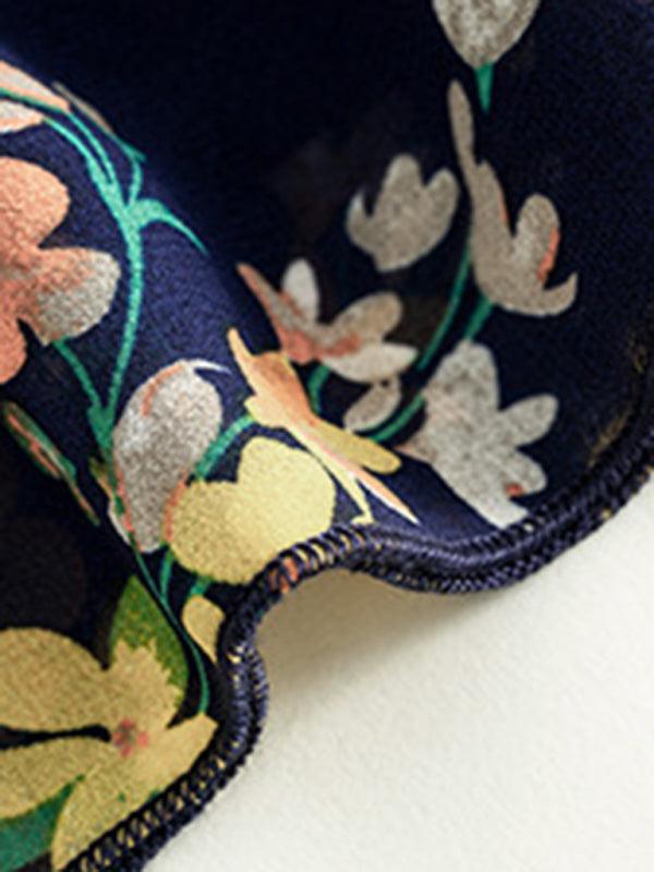 Mini Jurk met V-hals en Bloemenprint - Mini Dresses - Jurkjes.co