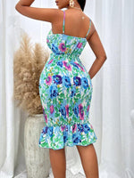 Mini Jurk met V-hals en Bloemenprint - Mini Dresses - Jurkjes.co