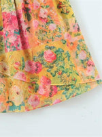 Mini Jurk met V-hals en Bloemenprint - Mini Dresses - Jurkjes.co