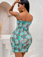 Mini Jurk met V-hals en Bloemenprint - Mini Dresses - Jurkjes.co