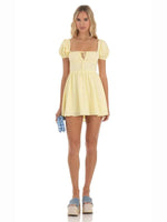 Mini Jurk met V-hals en Bolle Mouwen - Group7 - Jurkjes.co