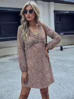 Mini Jurk met V-hals en Dierenprint - Group5 - Jurkjes.co