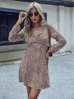 Mini Jurk met V-hals en Dierenprint - Group5 - Jurkjes.co