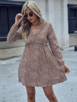 Mini Jurk met V-hals en Dierenprint - Group5 - Jurkjes.co