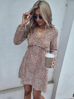 Mini Jurk met V-hals en Dierenprint - Group5 - Jurkjes.co