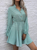 Mini Jurk met V-hals en Ginghamruit - Mini Dresses - Jurkjes.co