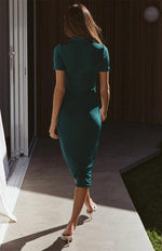 Mini Jurk met V-hals en Hoge Split - Midi Dresses - Jurkjes.co