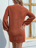 Mini Jurk met V-hals en Knopen - Group1 - Jurkjes.co