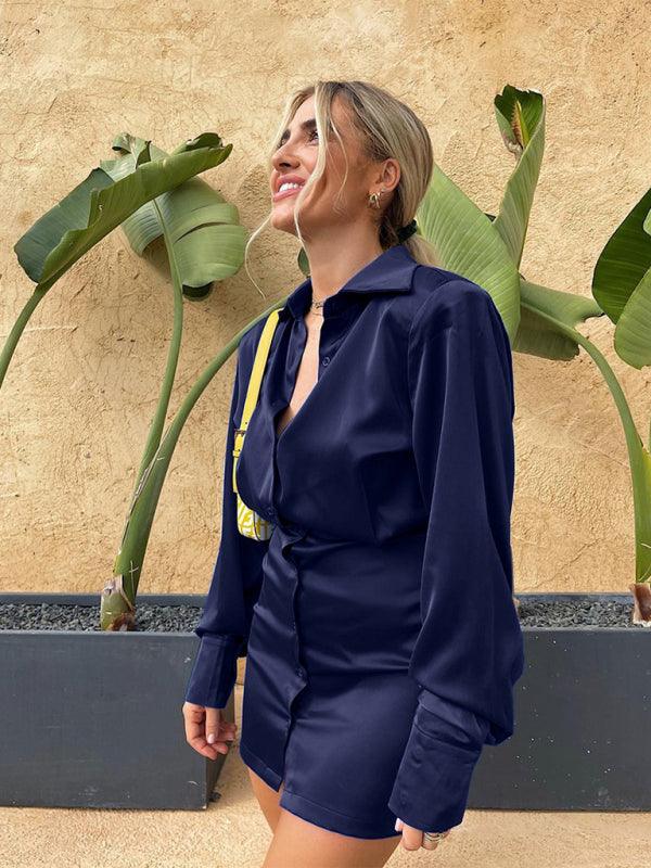 Mini Jurk met V-hals en Kraag - Group12 - Jurkjes.co