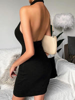 Mini Jurk met V-hals en Lappel Kraag - Mini Dresses - Jurkjes.co