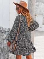 Mini Jurk met V-hals en Leopardenprint - Mini Dresses - Jurkjes.co