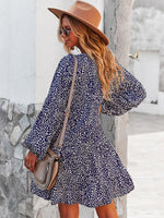 Mini Jurk met V-hals en Leopardenprint - Mini Dresses - Jurkjes.co