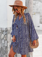 Mini Jurk met V-hals en Leopardenprint - Mini Dresses - Jurkjes.co