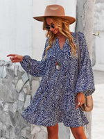 Mini Jurk met V-hals en Leopardenprint - Mini Dresses - Jurkjes.co