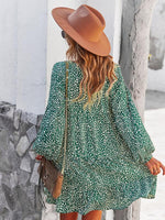 Mini Jurk met V-hals en Leopardenprint - Mini Dresses - Jurkjes.co