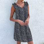 Mini Jurk met V-hals en Luipaardprint - Group4 - Jurkjes.co