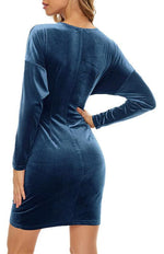 Mini Jurk met V-hals en Luxe Stijl - Mini Dresses - Jurkjes.co