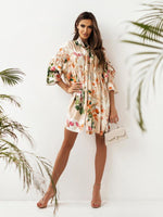 Mini Jurk met V-hals en Paisleyprint - Mini Dresses - Jurkjes.co