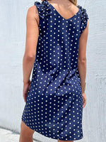 Mini Jurk met V-hals en Polka Dots - Group3 - Jurkjes.co