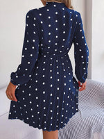 Mini Jurk met V-hals en Polkadot Print - Mini Dresses - Jurkjes.co