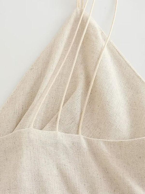 Mini Jurk met V-hals en Rimpel Taille - Mini Dresses - Jurkjes.co