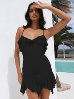 Mini Jurk met V-hals en Rimpeldetails - Group2 - Jurkjes.co