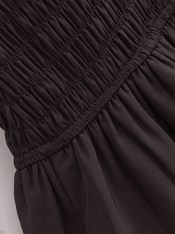 Mini Jurk met V-hals en Rimpelende Zoom - Group9 - Jurkjes.co