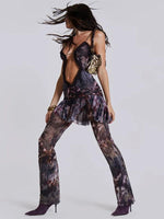 Mini Jurk met V-hals en Rimpelrand - Group2 - Jurkjes.co