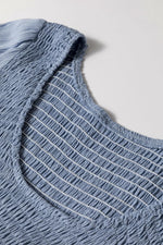 Mini Jurk met V-hals en Rimpelwerk - Mini Dresses - Jurkjes.co