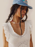 Mini Jurk met V-hals en Ruffle Mouwen - Mini Dresses - Jurkjes.co