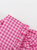 Mini Jurk met V-hals en Ruitjespatroon - Group13 - Jurkjes.co