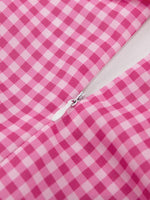 Mini Jurk met V-hals en Ruitjespatroon - Group13 - Jurkjes.co