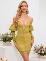 Mini Jurk met V-hals en Sterrenprint - Mini Dresses - Jurkjes.co